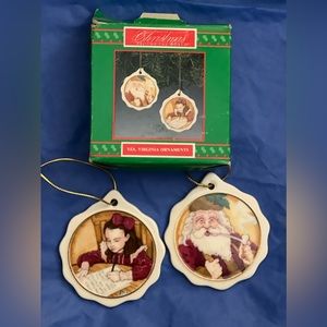 Vintage porcelain Christmas Around the World yes Virginia ornaments HOL 1995